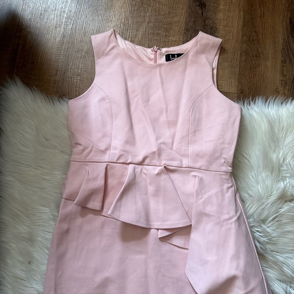 LULU’S Here And Vow Light Pink Sleeveless Ruffled Bodycon Dress - Picture 5 of 7
